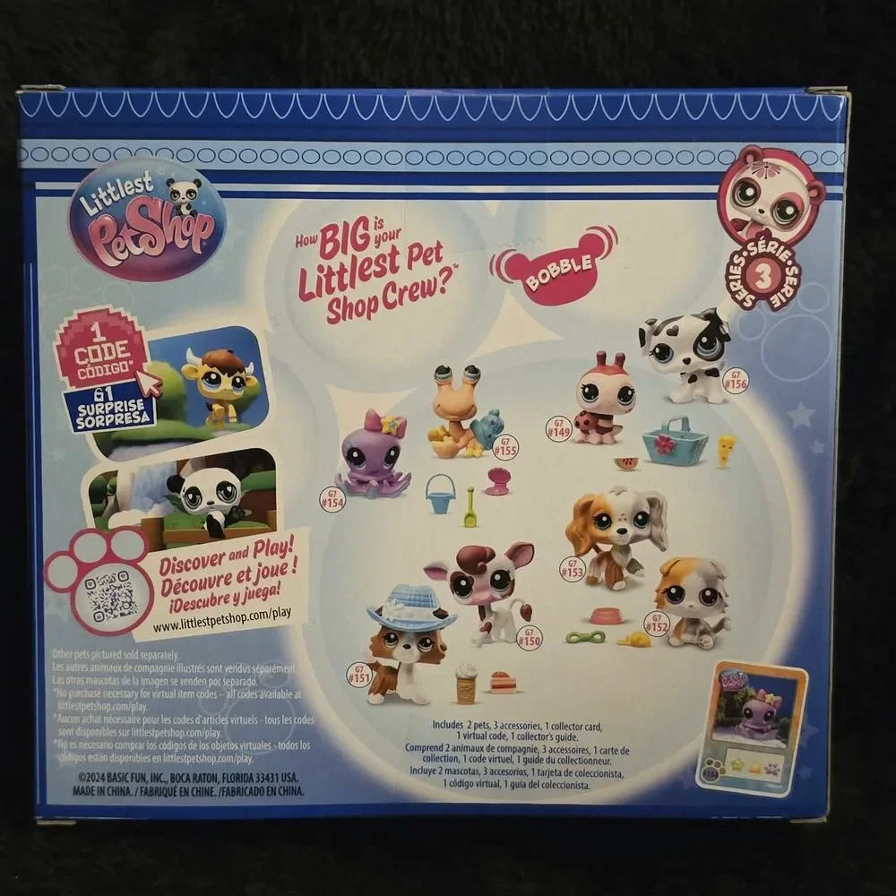 Littlest Pet Shop G7 Pet Pairs Treasure Hunt Octopus #154 Hermit Crab #155 Ocean